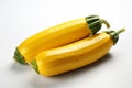 Yellow Zucchini on white background