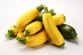 Yellow Zucchini on white background