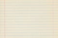 Yellowed lined paper Royalty Free Stock Photo