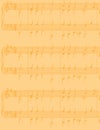 Yellowed sheet music Royalty Free Stock Photo