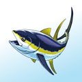 Yellowfin Tuna Fish Swimming Underwater Royalty Free Stock Photo