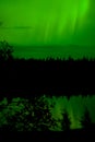 Aurora borealis or Northern lights observed in Yellowknife, Canada, on August, 2019 Royalty Free Stock Photo