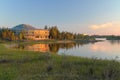 Northwest Territories Assembly Building on Frame Lake, Yellowknife, Canada