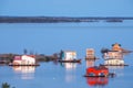 Yellowknife Houseboat Community and Clear Skies