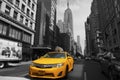 Yellows cabs on 5th Av NYC Royalty Free Stock Photo