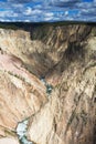 Yellowstone Canyon as seen from the Grand View lookout Royalty Free Stock Photo