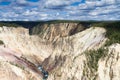 Yellowstone Canyon as seen from the Grand View lookout Royalty Free Stock Photo