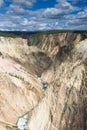 Yellowstone Canyon as seen from the Grand View lookout Royalty Free Stock Photo