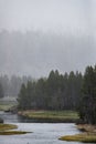 Yellowstone lake landscape Royalty Free Stock Photo