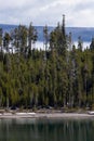 Yellowstone lake landscape Royalty Free Stock Photo