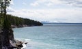 Yellowstone Lake with Shoreline Royalty Free Stock Photo