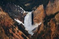 Yellowstone Lower Falls of the Grand Canyon in the Yellowstone National Park, Wyoming. Royalty Free Stock Photo