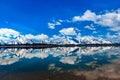 Yellowstone mountain mirror lake