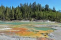 Yellowstone National Park, Crackling Lake at Norris Geyser Basin, Wyoming Royalty Free Stock Photo