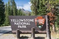 Yellowstone National Park Entrance Sign Royalty Free Stock Photo