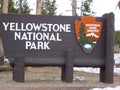 Yellowstone National Park sign entrance