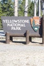 Yellowstone National Park Sign Royalty Free Stock Photo