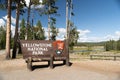 Yellowstone National Park South Entrance Sign Royalty Free Stock Photo