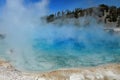 Yellowstone National Park with Steam rising from Excelsior Geyser at Midway Geyser Basin, Wyoming, USA