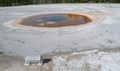 YELLOWSTONE NATIONAL PARK, WYOMING - JUNE 8, 2017: Chromatic Pool of the Beauty Group in Upper Geyser Basin Royalty Free Stock Photo