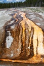 Steam and colored minerals painting from Yellowstone Park Fumerole