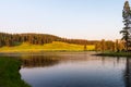 Yellowstone River flowing through Hayden Valley Royalty Free Stock Photo