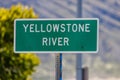 Yellowstone River sign Royalty Free Stock Photo