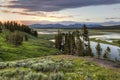 Yellowstone River Sunset Royalty Free Stock Photo