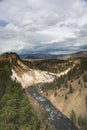 Yellowstone River and the Grand Canyon of Yellwston National Park Royalty Free Stock Photo