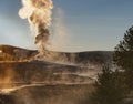 Yellowstone valley morning fog