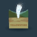 yellowstone. Vector illustration decorative design