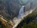 Yellowstone waterfall. Wyoming, USA