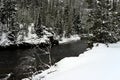 Yellowstone Winter Snow Madison River Royalty Free Stock Photo