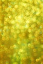 Yelow abstract bokeh: water on glass Royalty Free Stock Photo