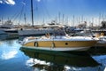 Yelow boat on dock