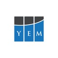 YEM letter logo design on white background. YEM creative initials letter logo concept. YEM letter design