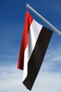 Yemen Flag and a Blue Sky