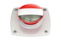 Yemen flag push button, 3D