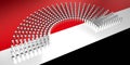 Yemen flag - voting, parliamentary election concept - 3D illustration