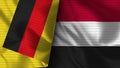 Yemen and Germany Realistic Flag Ã¢â¬â Fabric Texture Illustration