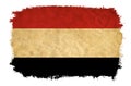 Yemen grunge flag