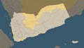 Yemen highlighted. Topo German