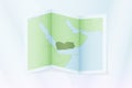 Yemen map, folded paper with Yemen map Royalty Free Stock Photo