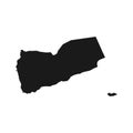 Yemen map icon Royalty Free Stock Photo