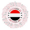 Yemen national day badge.