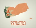 Yemen poster in retro style.