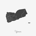 Yemen region map: grey outline on white.