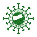 Yemen Reopening Stamp.