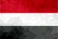 Yemen polygonal flag. Mosaic modern background. Geometric design Royalty Free Stock Photo