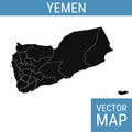 Yemen vector map with title